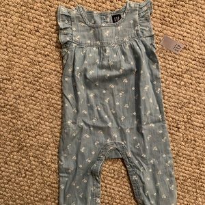 NEW Baby gap denim romper